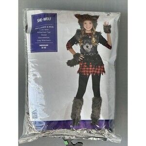 Suit Yourself She-Wolf Werewolf Size Medium 8-l0 Halloween Cosplay Child Costume